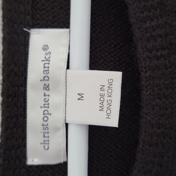 CHRISTOPHER&BANKS Black Boatneck Sweater - Picture 6 of 9